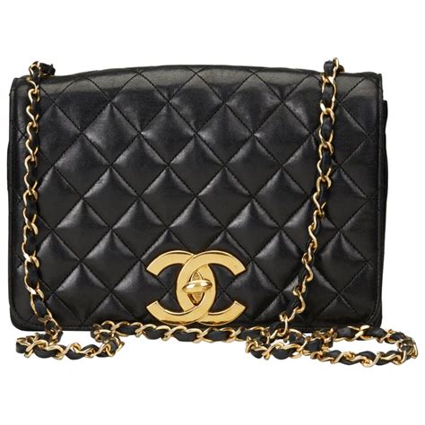 1980s black quilted chanel bag|vintage Chanel bags 1950.